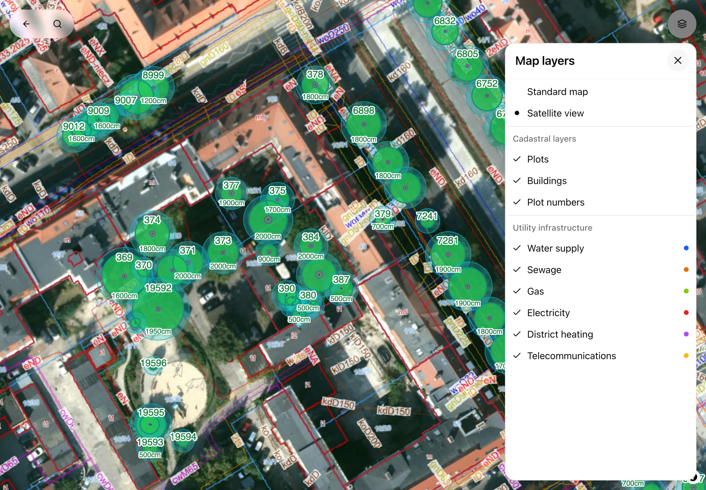 Tree map in standard view